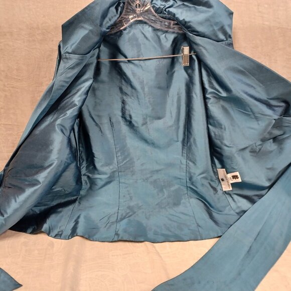 now $110 Size 10 Thai Silk Marisa Baratelli Wrap-around Top - Picture 5 of 15